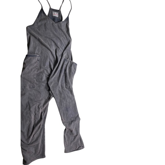 FP Movement by Free People Pants - NWT Free People Movement XS Gray Mineral Wash Jumpsuit Wide Leg‎ Lounge Romper